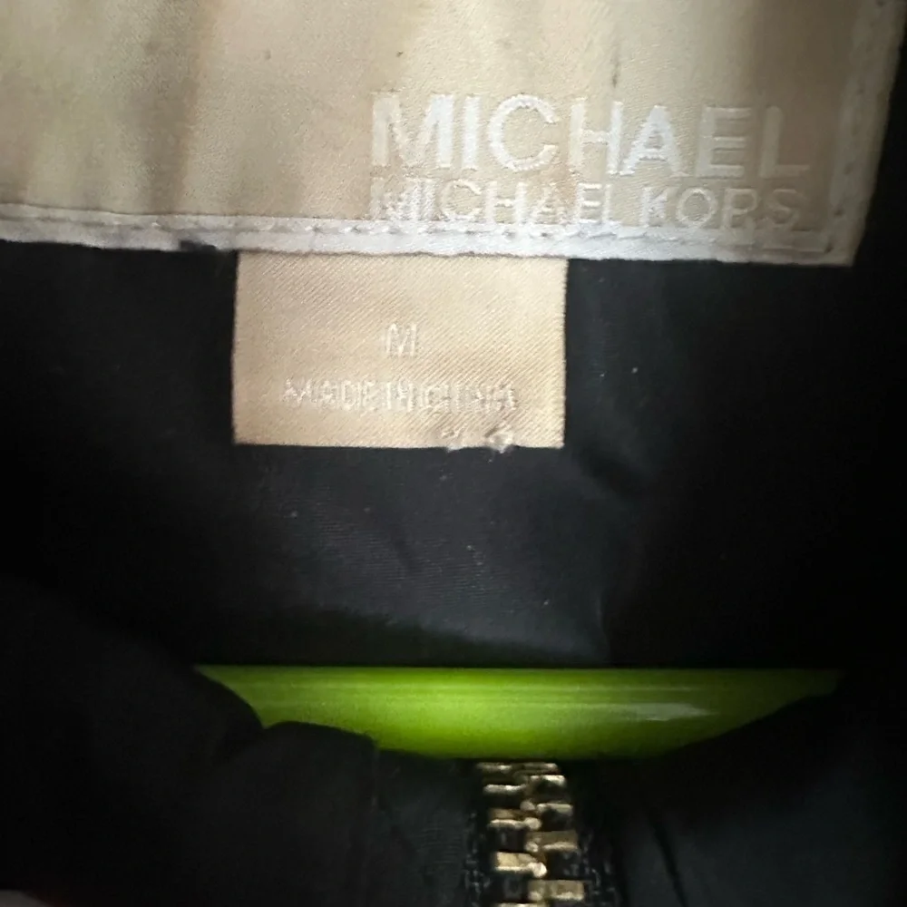 Michael Kors Dark Black Quilted Puffer Coat